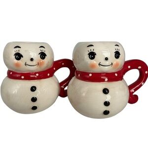 Johanna Parker set of two snowman mugs
